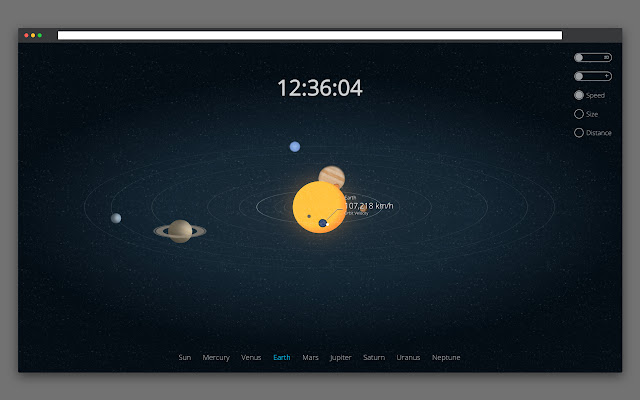 Solar System for New Tab chrome谷歌浏览器插件_扩展第1张截图
