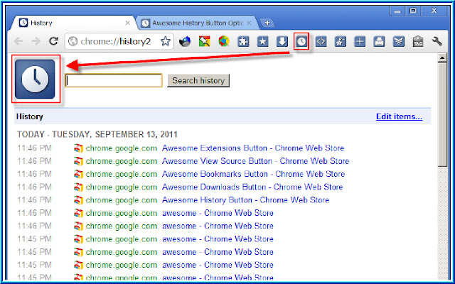 Awesome History Button chrome谷歌浏览器插件_扩展第3张截图
