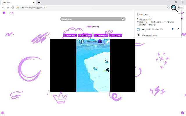 Penguin io Game New Tab chrome谷歌浏览器插件_扩展第1张截图