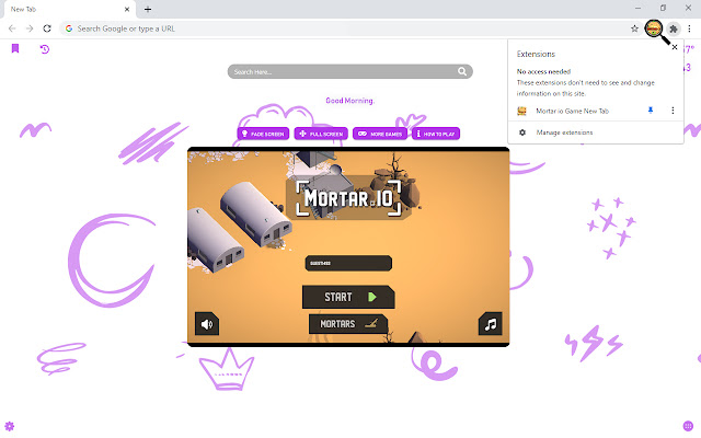 Mortar io Game New Tab chrome谷歌浏览器插件_扩展第1张截图