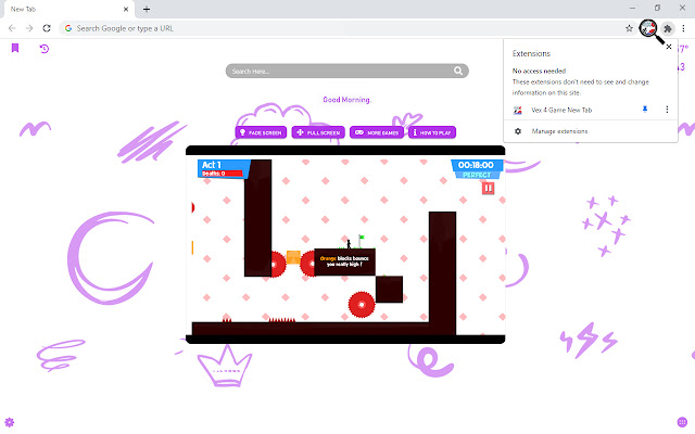 Vex 4 Game New Tab chrome谷歌浏览器插件_扩展第2张截图
