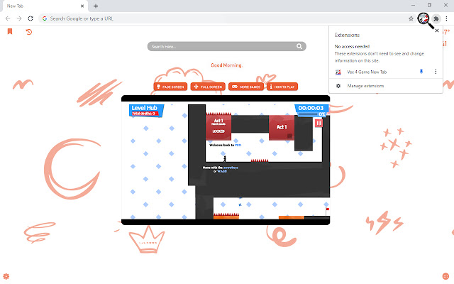 Vex 4 Game New Tab chrome谷歌浏览器插件_扩展第4张截图