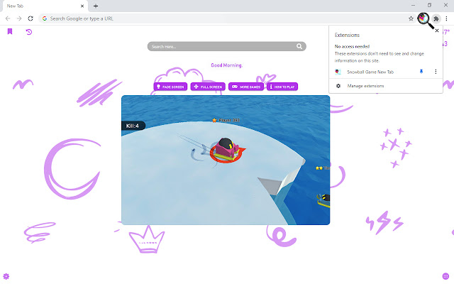 Snowball Game New Tab chrome谷歌浏览器插件_扩展第5张截图