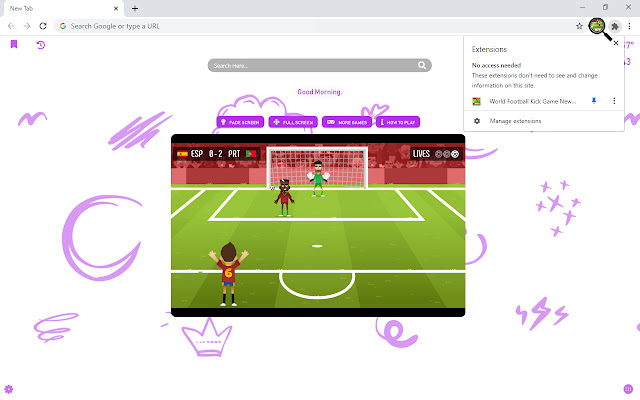 World Football Kick Game New Tab chrome谷歌浏览器插件_扩展第2张截图