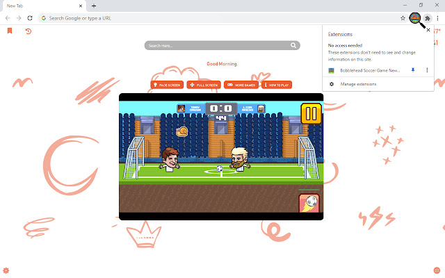 Bobblehead Soccer Game New Tab chrome谷歌浏览器插件_扩展第5张截图