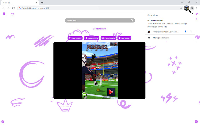 American Football Kick Game New Tab chrome谷歌浏览器插件_扩展第1张截图