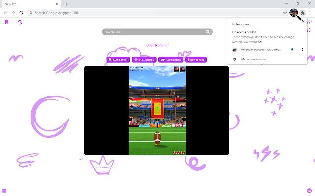 American Football Kick Game New Tab chrome谷歌浏览器插件_扩展第2张截图