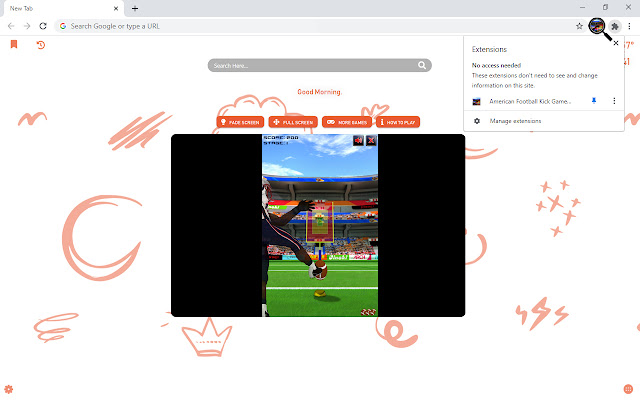 American Football Kick Game New Tab chrome谷歌浏览器插件_扩展第3张截图