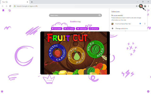 Fruit Cut Game New Tab chrome谷歌浏览器插件_扩展第2张截图