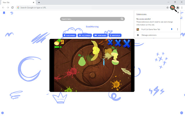 Fruit Cut Game New Tab chrome谷歌浏览器插件_扩展第4张截图