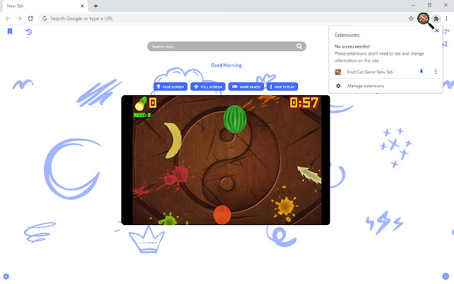 Fruit Cut Game New Tab chrome谷歌浏览器插件_扩展第5张截图