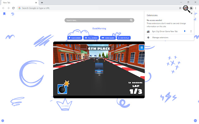 Epic City Driver Game New Tab chrome谷歌浏览器插件_扩展第3张截图
