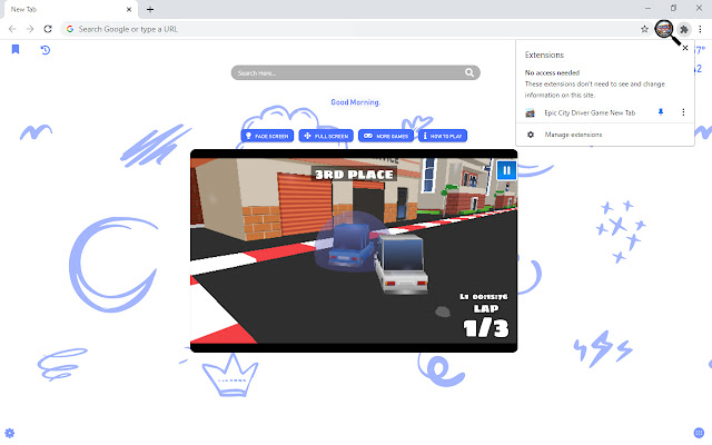 Epic City Driver Game New Tab chrome谷歌浏览器插件_扩展第4张截图