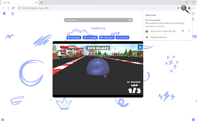Epic City Driver Game New Tab chrome谷歌浏览器插件_扩展第5张截图