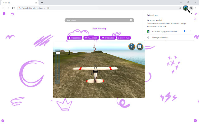 Air Stunts Flying Simulator Game New Tab chrome谷歌浏览器插件_扩展第2张截图