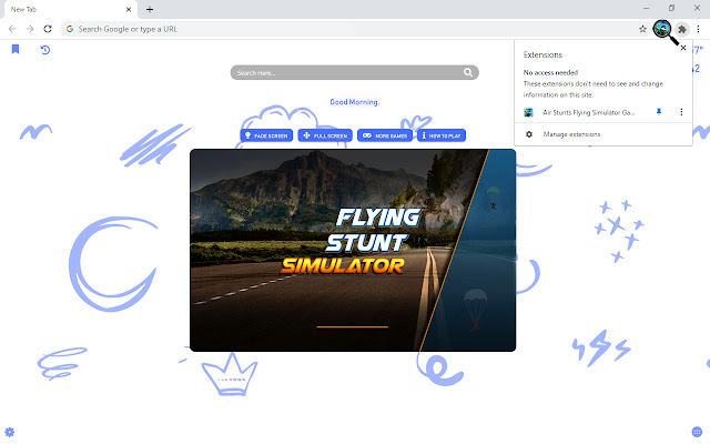 Air Stunts Flying Simulator Game New Tab chrome谷歌浏览器插件_扩展第3张截图