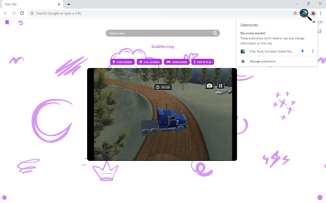 Triler Truck Simulator Game New Tab chrome谷歌浏览器插件_扩展第2张截图