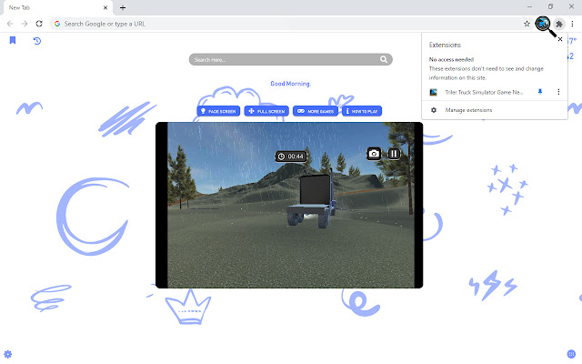 Triler Truck Simulator Game New Tab chrome谷歌浏览器插件_扩展第4张截图