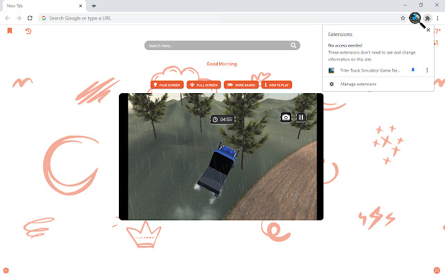 Triler Truck Simulator Game New Tab chrome谷歌浏览器插件_扩展第5张截图