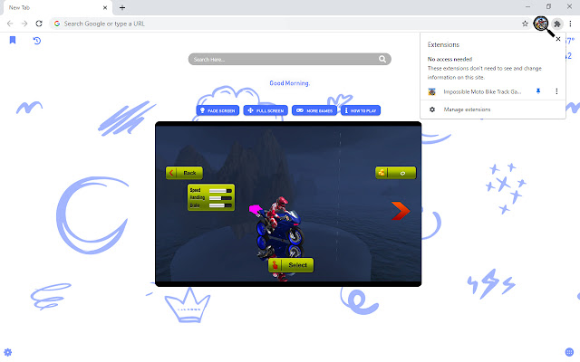 Impossible Moto Bike Track Game New Tab chrome谷歌浏览器插件_扩展第4张截图
