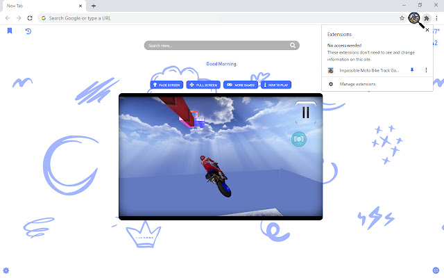 Impossible Moto Bike Track Game New Tab chrome谷歌浏览器插件_扩展第5张截图