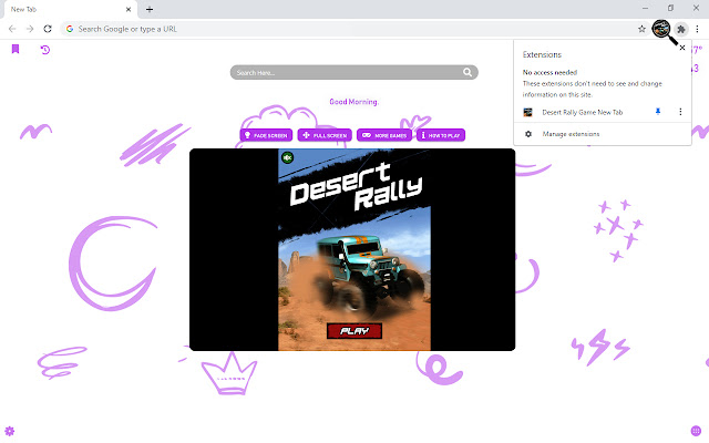 Desert Rally Game New Tab chrome谷歌浏览器插件_扩展第1张截图