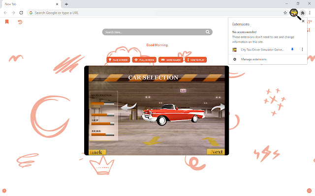 City Taxi Driver Simulator Game New Tab chrome谷歌浏览器插件_扩展第3张截图