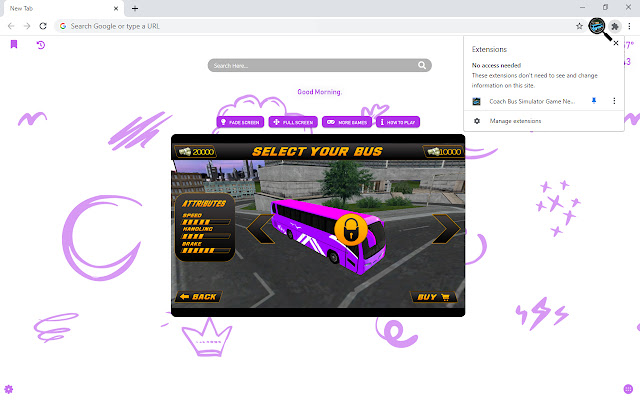 Coach Bus Simulator Game New Tab chrome谷歌浏览器插件_扩展第2张截图