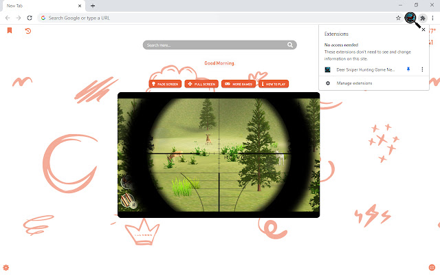 Deer Sniper Hunting Game New Tab chrome谷歌浏览器插件_扩展第2张截图