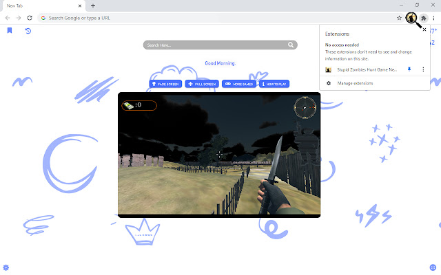 Stupid Zombies Hunt Game New Tab chrome谷歌浏览器插件_扩展第3张截图