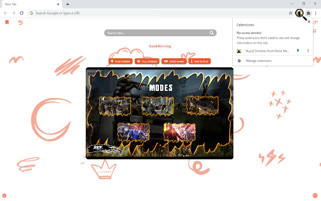 Stupid Zombies Hunt Game New Tab chrome谷歌浏览器插件_扩展第5张截图