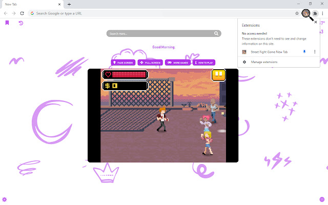 Street Fight Game New Tab chrome谷歌浏览器插件_扩展第1张截图