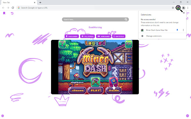 Miner Dash Game New Tab chrome谷歌浏览器插件_扩展第1张截图