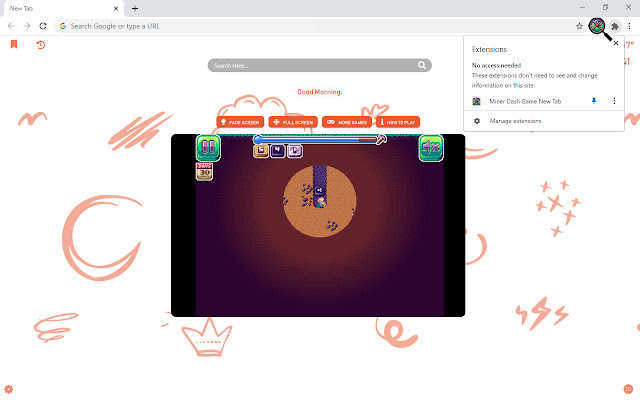 Miner Dash Game New Tab chrome谷歌浏览器插件_扩展第5张截图