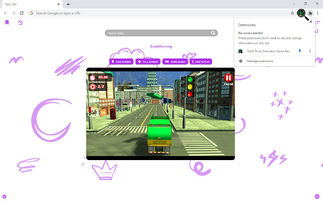 Trash Truck Simulator Game New Tab chrome谷歌浏览器插件_扩展第2张截图