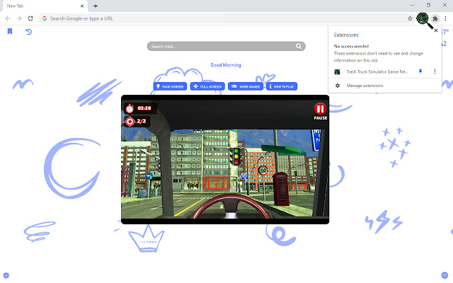 Trash Truck Simulator Game New Tab chrome谷歌浏览器插件_扩展第3张截图
