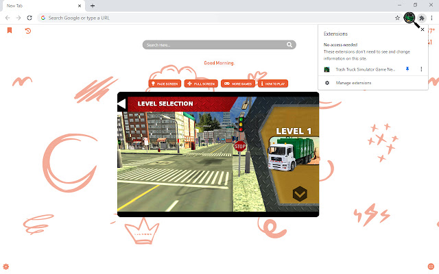 Trash Truck Simulator Game New Tab chrome谷歌浏览器插件_扩展第5张截图
