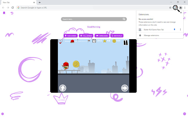 Skater Kid Game New Tab chrome谷歌浏览器插件_扩展第1张截图