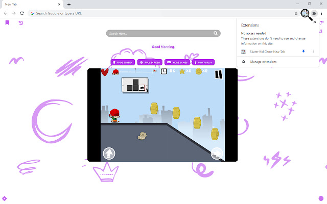 Skater Kid Game New Tab chrome谷歌浏览器插件_扩展第2张截图