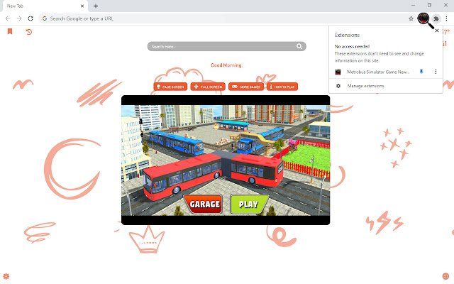 Metrobus Simulator Game New Tab chrome谷歌浏览器插件_扩展第1张截图