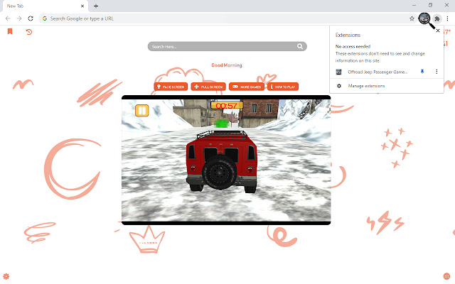 Offroad Jeep Passenger Game New Tab chrome谷歌浏览器插件_扩展第1张截图