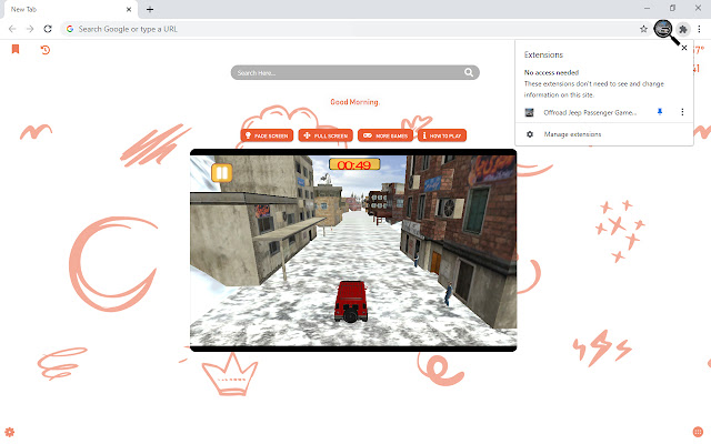 Offroad Jeep Passenger Game New Tab chrome谷歌浏览器插件_扩展第2张截图