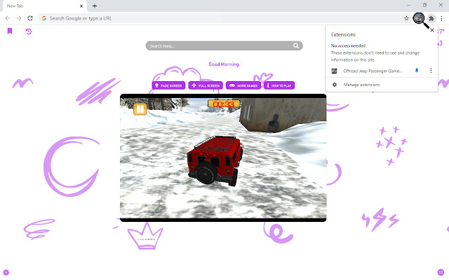 Offroad Jeep Passenger Game New Tab chrome谷歌浏览器插件_扩展第4张截图