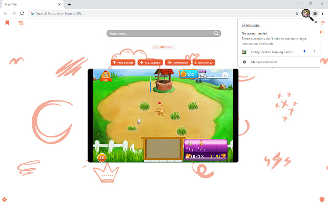 Frenzy Chicken Farming Game New Tab chrome谷歌浏览器插件_扩展第1张截图