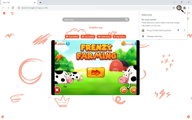 Frenzy Chicken Farming Game New Tab chrome谷歌浏览器插件_扩展第2张截图