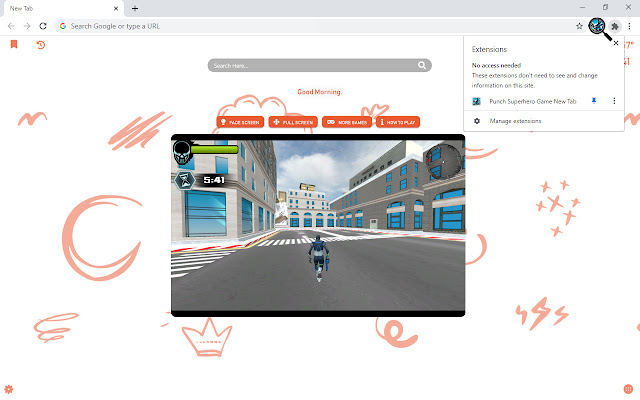 Punch Superhero Game New Tab chrome谷歌浏览器插件_扩展第2张截图