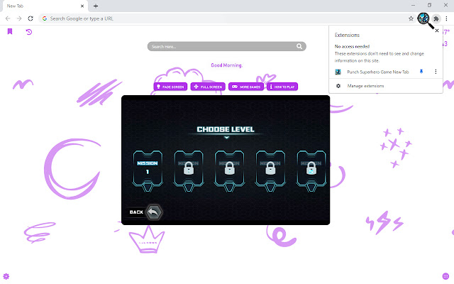 Punch Superhero Game New Tab chrome谷歌浏览器插件_扩展第5张截图
