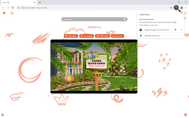 Garden Design Online Game New Tab chrome谷歌浏览器插件_扩展第1张截图