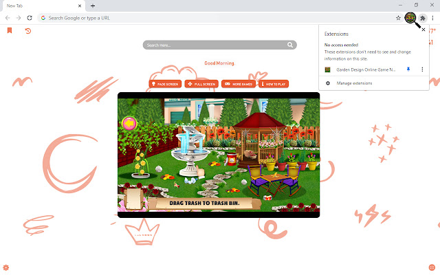 Garden Design Online Game New Tab chrome谷歌浏览器插件_扩展第2张截图