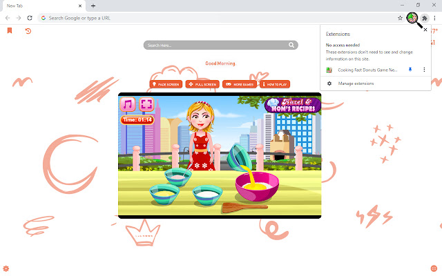 Cooking Fast Donuts Game New Tab chrome谷歌浏览器插件_扩展第2张截图